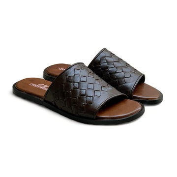 Pure Leather Handmade Diamond Cut Chappal - 602