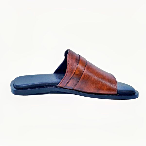 Elegant Brown Leather Chappal - 613