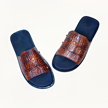Italian Beautiful Leather Handmade Chappal - 609