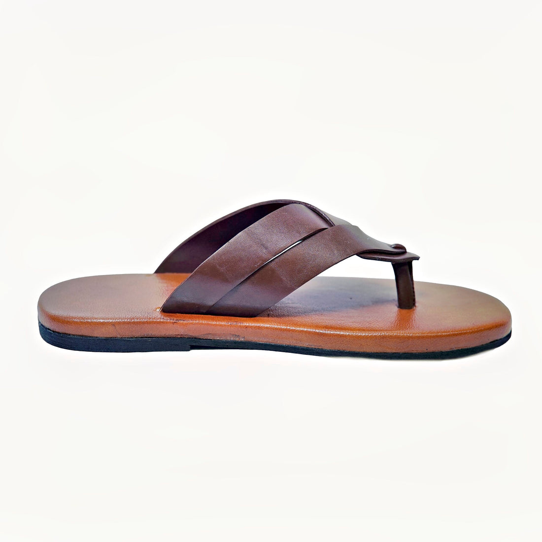 Brown Premium Leather Chappal For Men - 611