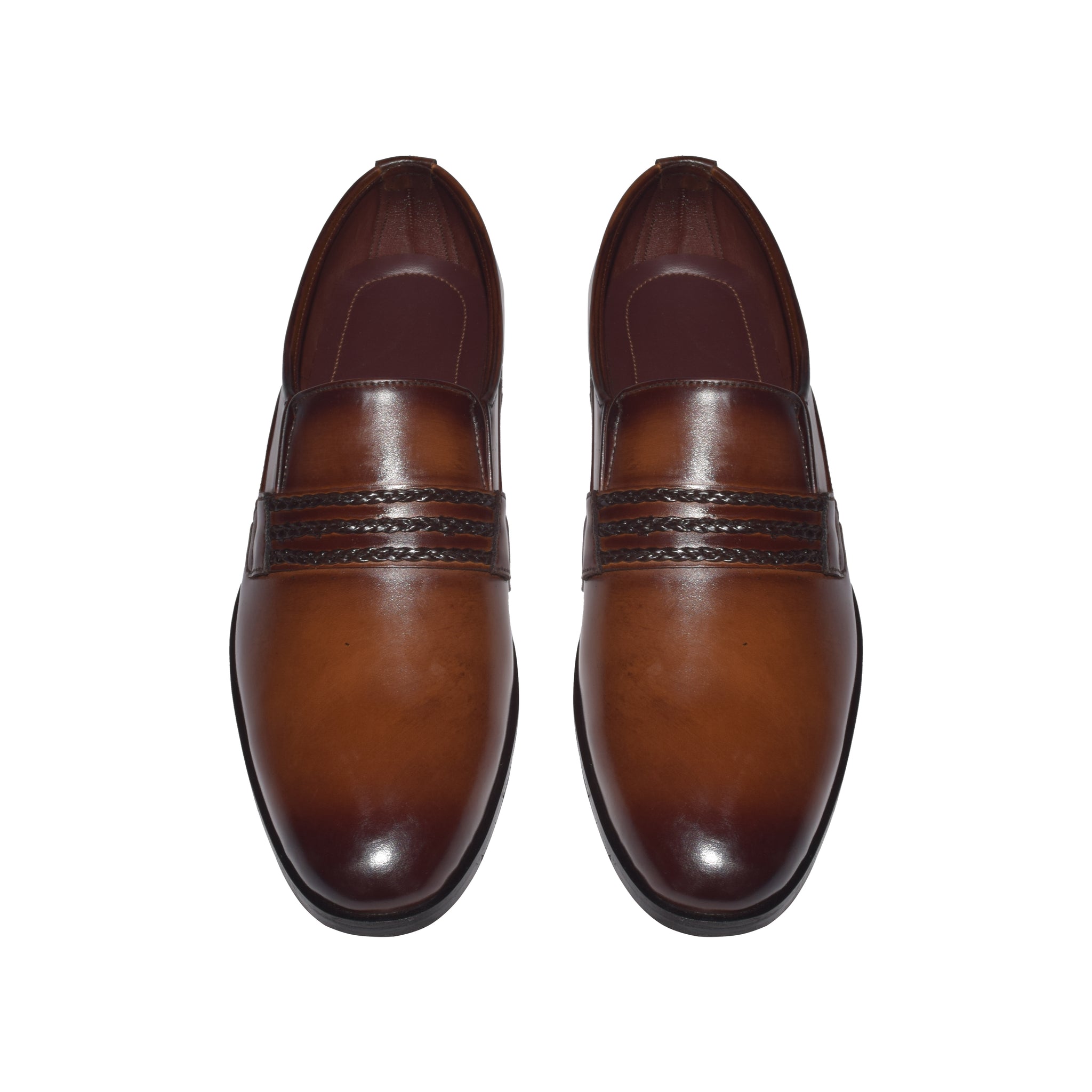 Dual-Tone Brown Loafers -317`