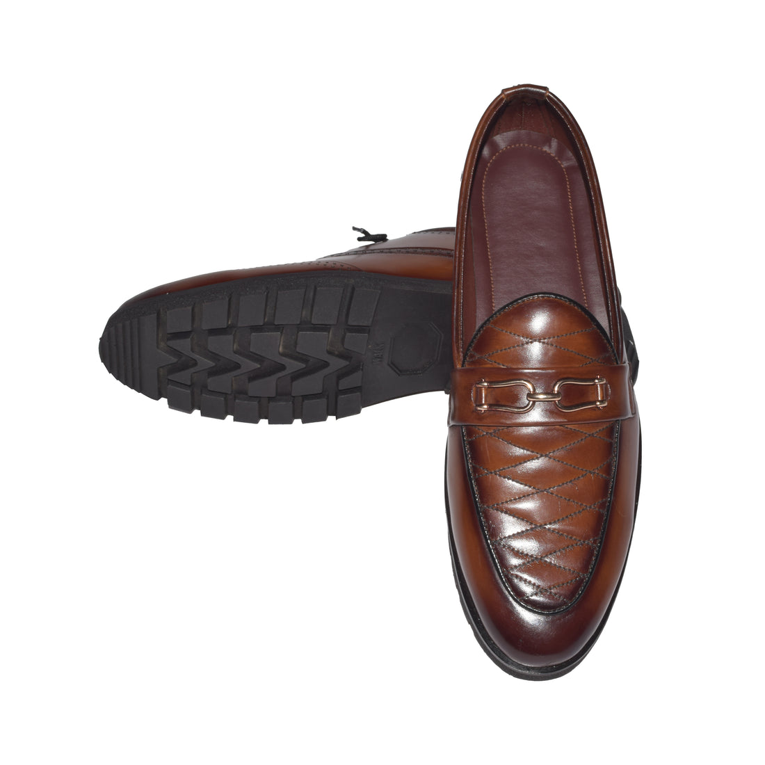 Tan Loafers with  Lug Sole-318
