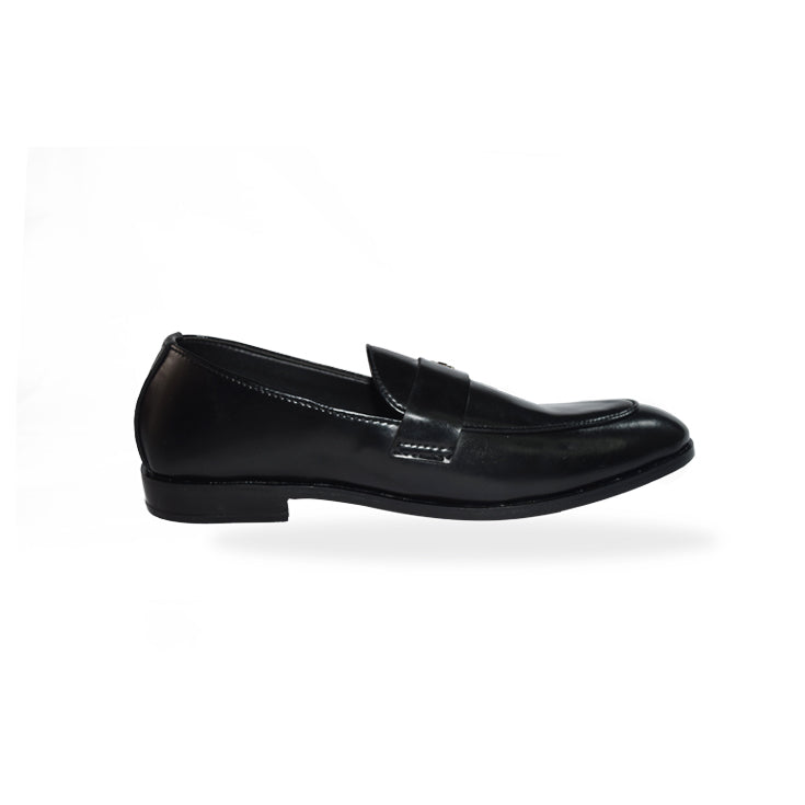 Classic Black Leather Loafers - 322