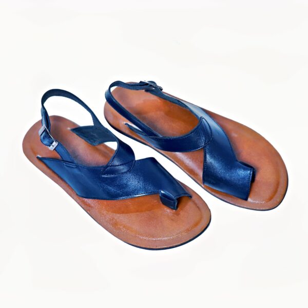 Blue Pure Handmade Leather Sandals - 203