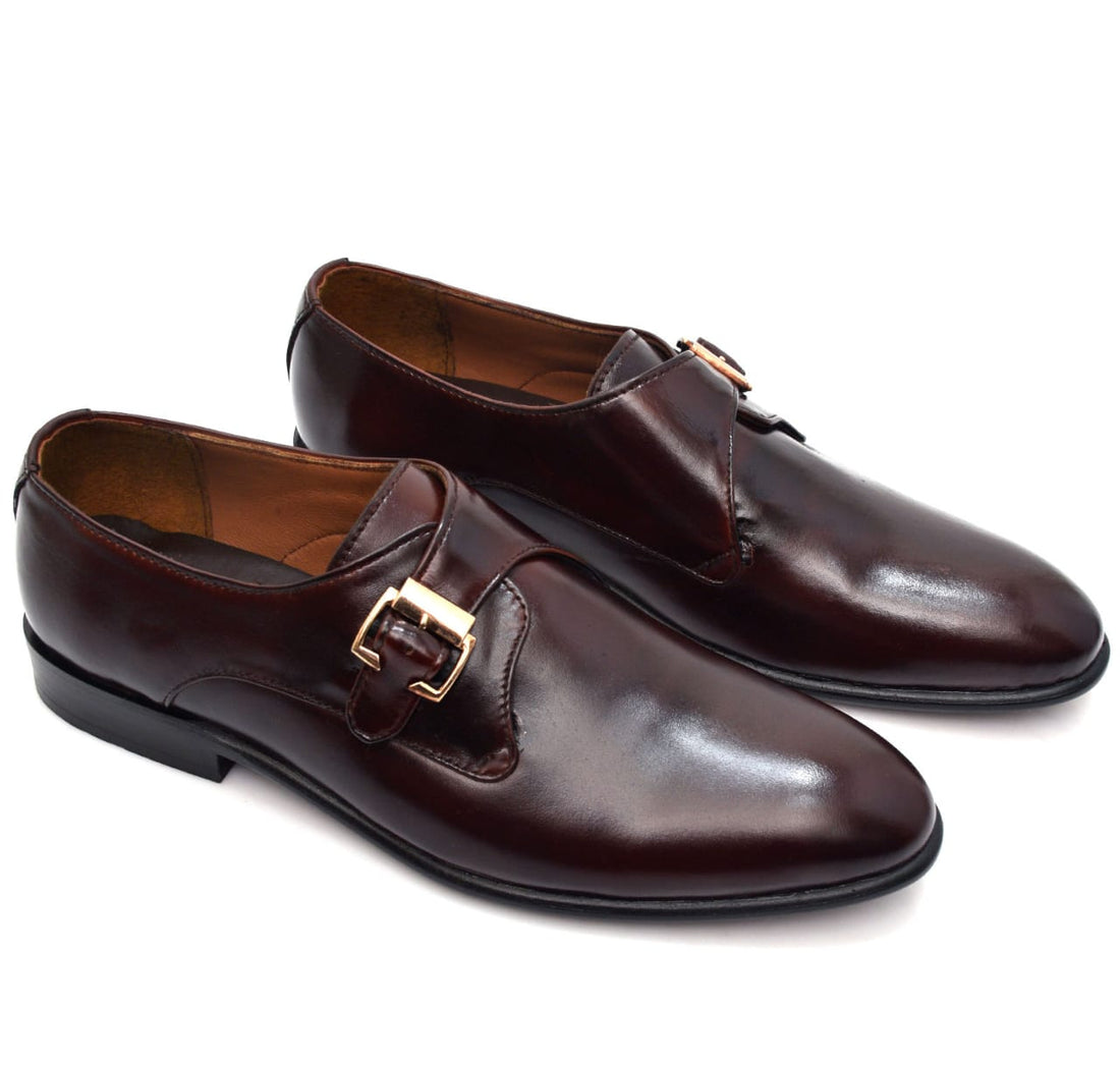 Pure leather Handmade Crown Double Monk Formal Shoes - 301
