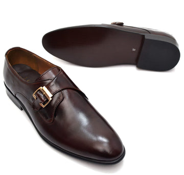 Pure leather Handmade Crown Double Monk Formal Shoes - 301