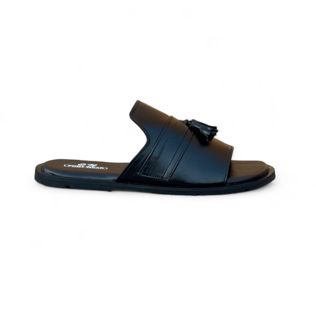 Handmade Black Tassel Chappal - 606