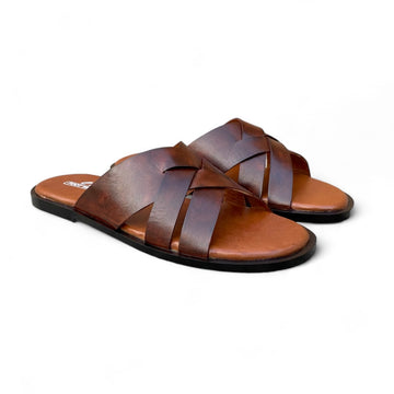 Handmade Leather Criss Cross Chappal - 608