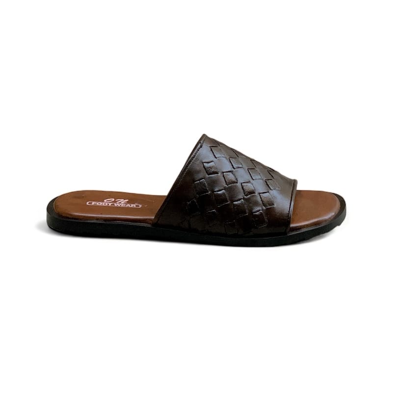 Pure Leather Handmade Diamond Cut Chappal - 602
